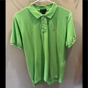 Boys Ralph Lauren lime green polo shirt. Size 20.